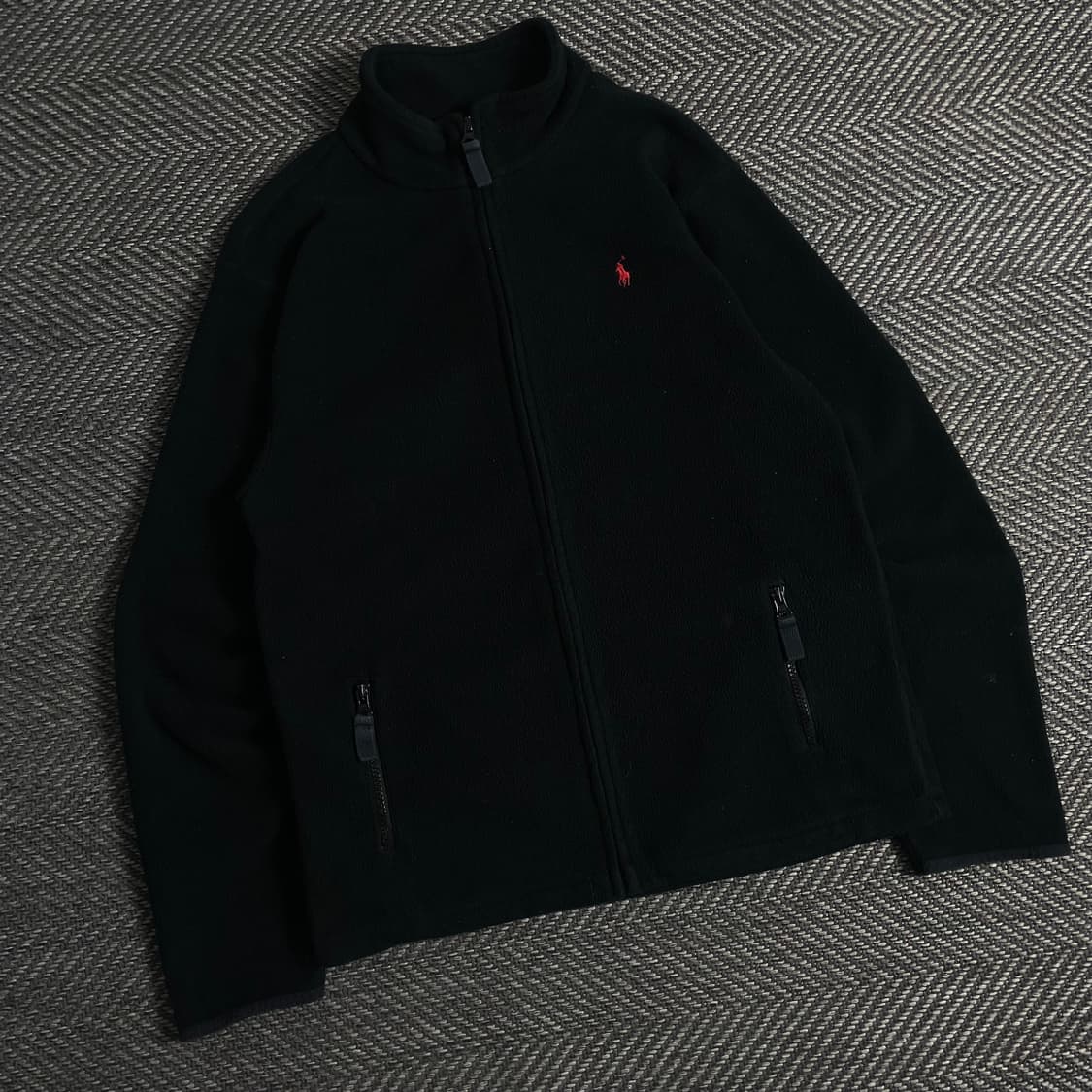 폴로 랄프로렌 포니 블랙 미니멀 후리스 자켓y 3427 상품이미지1