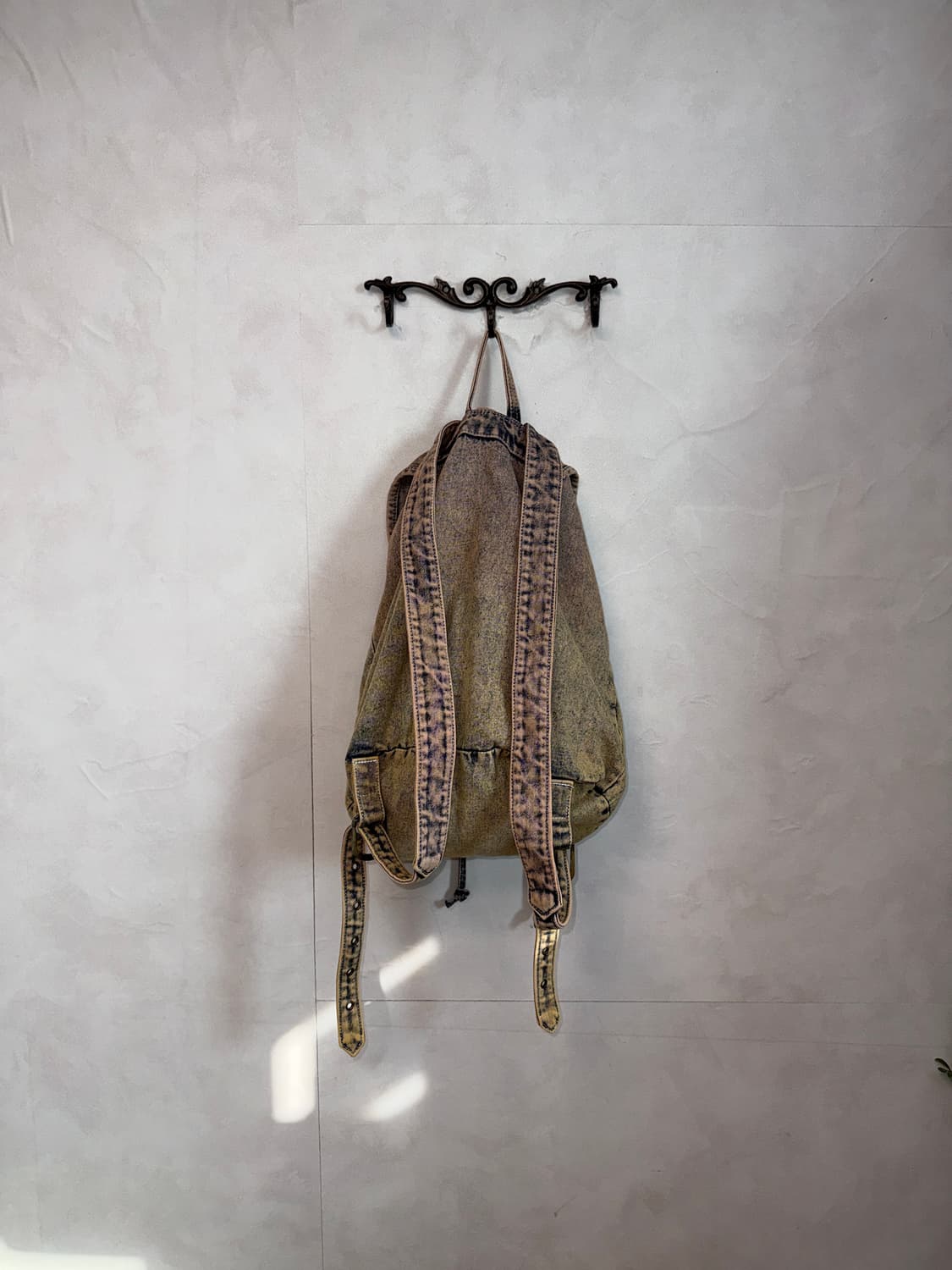 Vintage pink washing denim backpack  상품이미지3