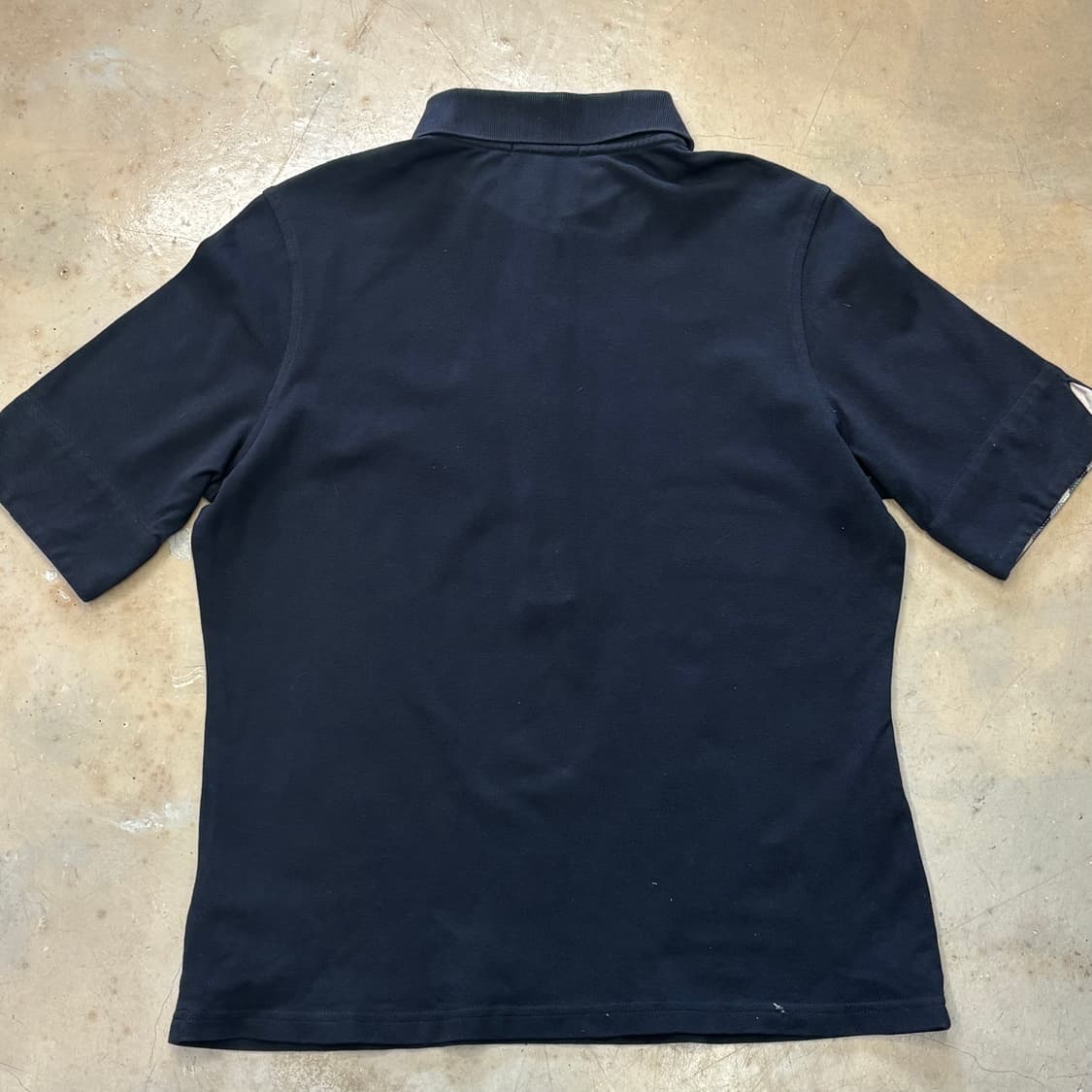 L 버버리 소매 노바체크 포인트 여성 카라 반팔티 상품이미지3