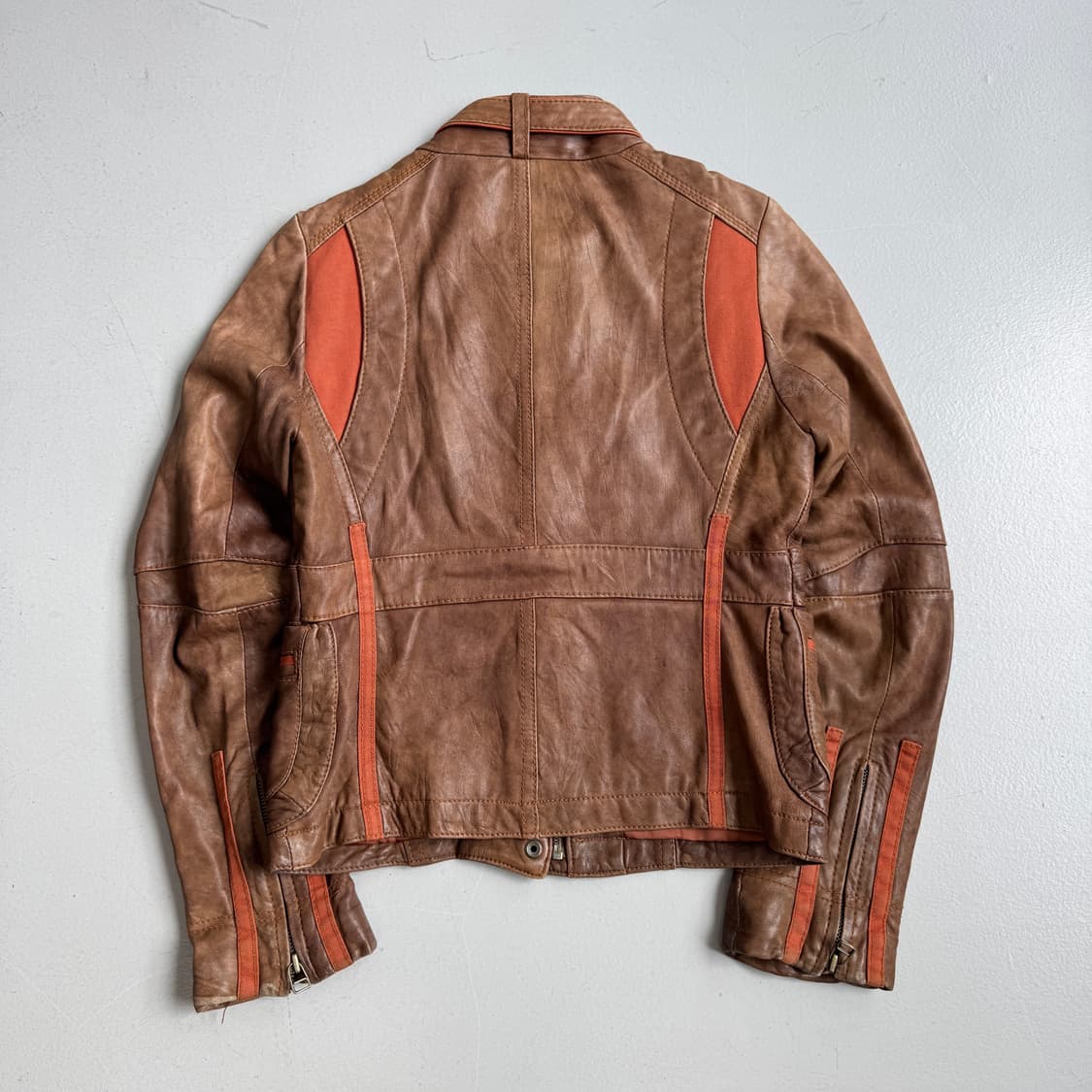 멀티포켓 양가죽 리얼레더 바이커 가죽자켓 상품이미지3