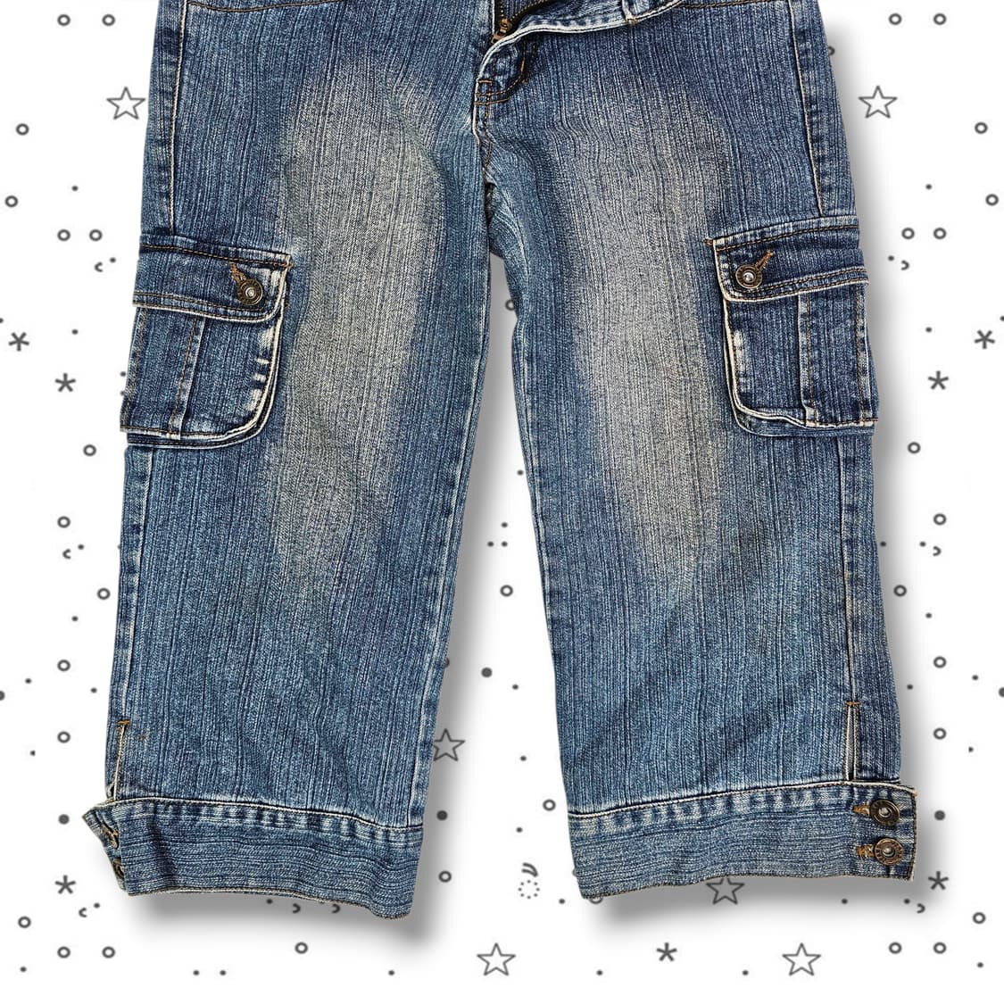 27 Shebang VTG 빈티지 카고 데님 카프리 팬츠 상품이미지3