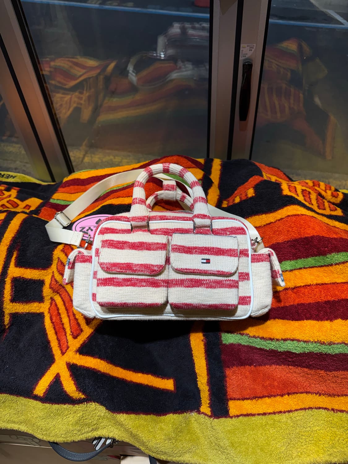 타미힐피거 스트라이프 캘리즈 업사이클링 백 상품이미지1