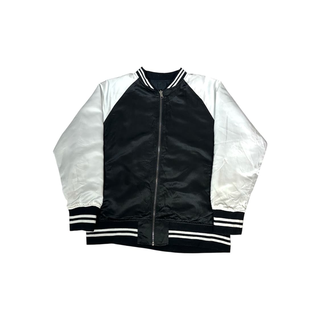 일본 빈티지 블랙 화이트 스카잔 자켓 상품이미지4