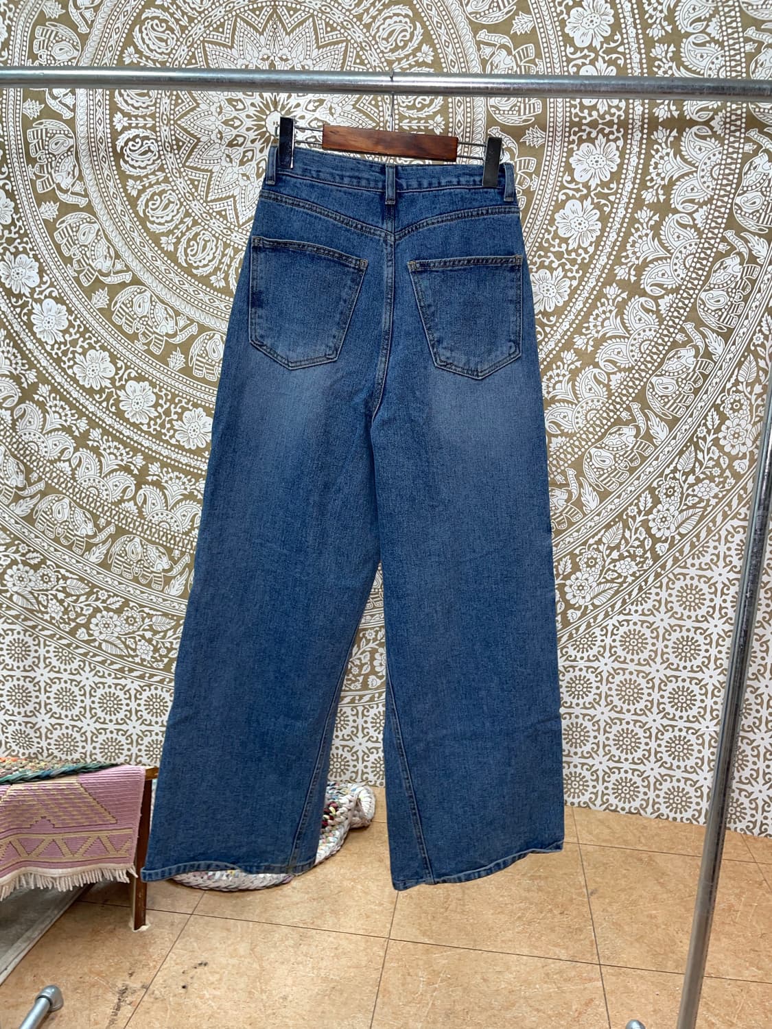 Takeasy 핀턱 와이드데님팬츠 상품이미지5