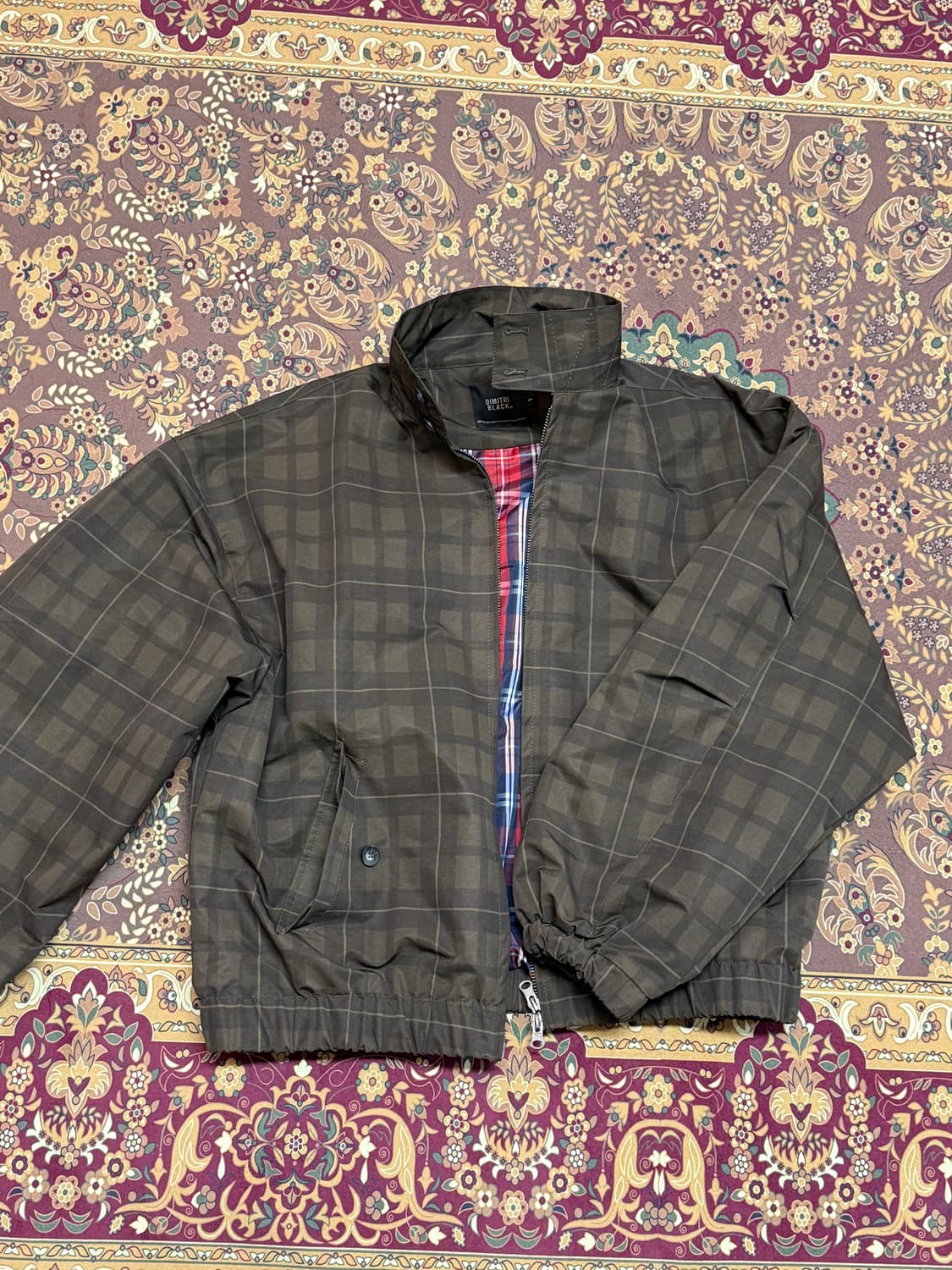 디미트리블랙 헤링턴 자켓 체크 브라운 상품이미지1