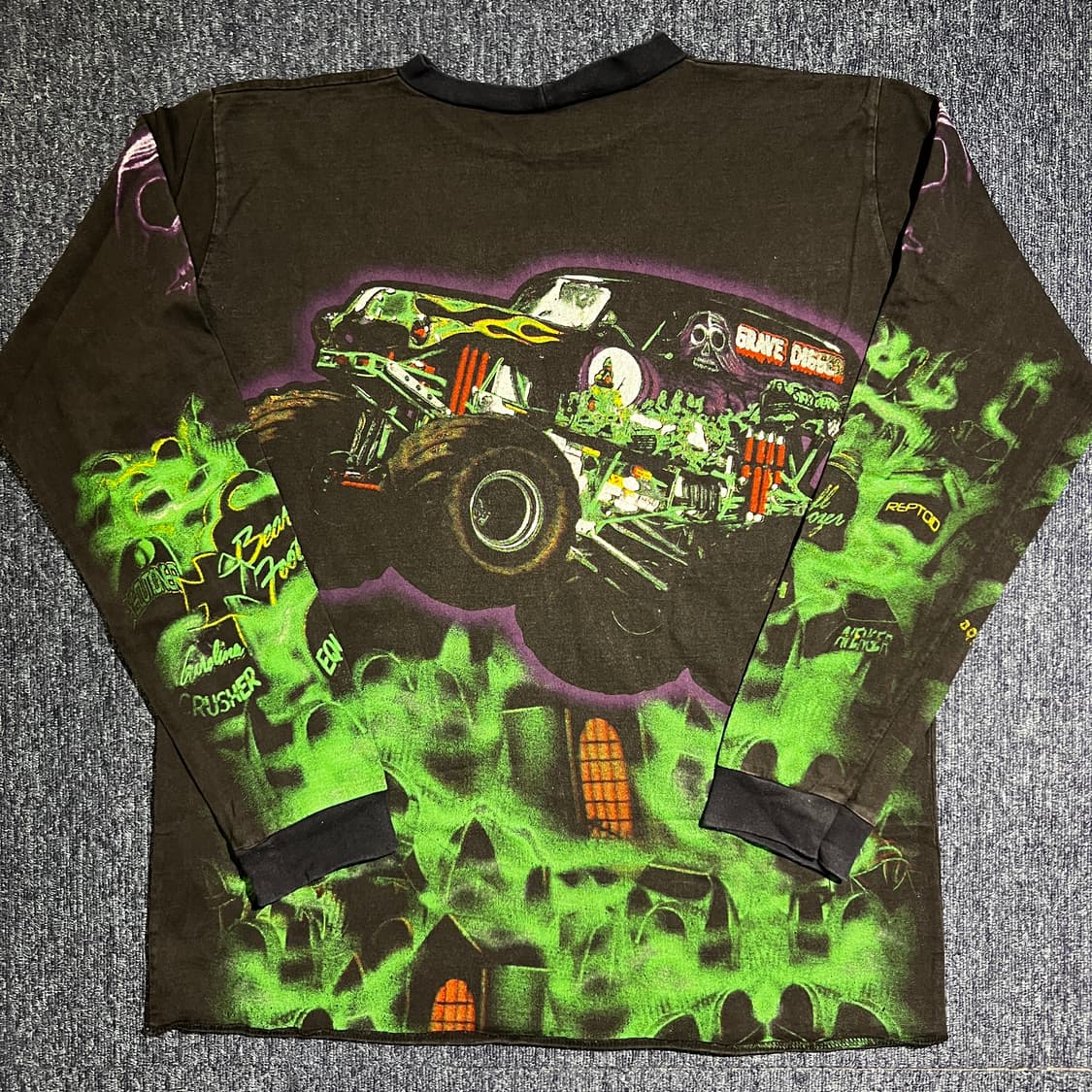 빈티지 90s Grave Digger 몬스터트럭 롱슬리브 상품이미지2