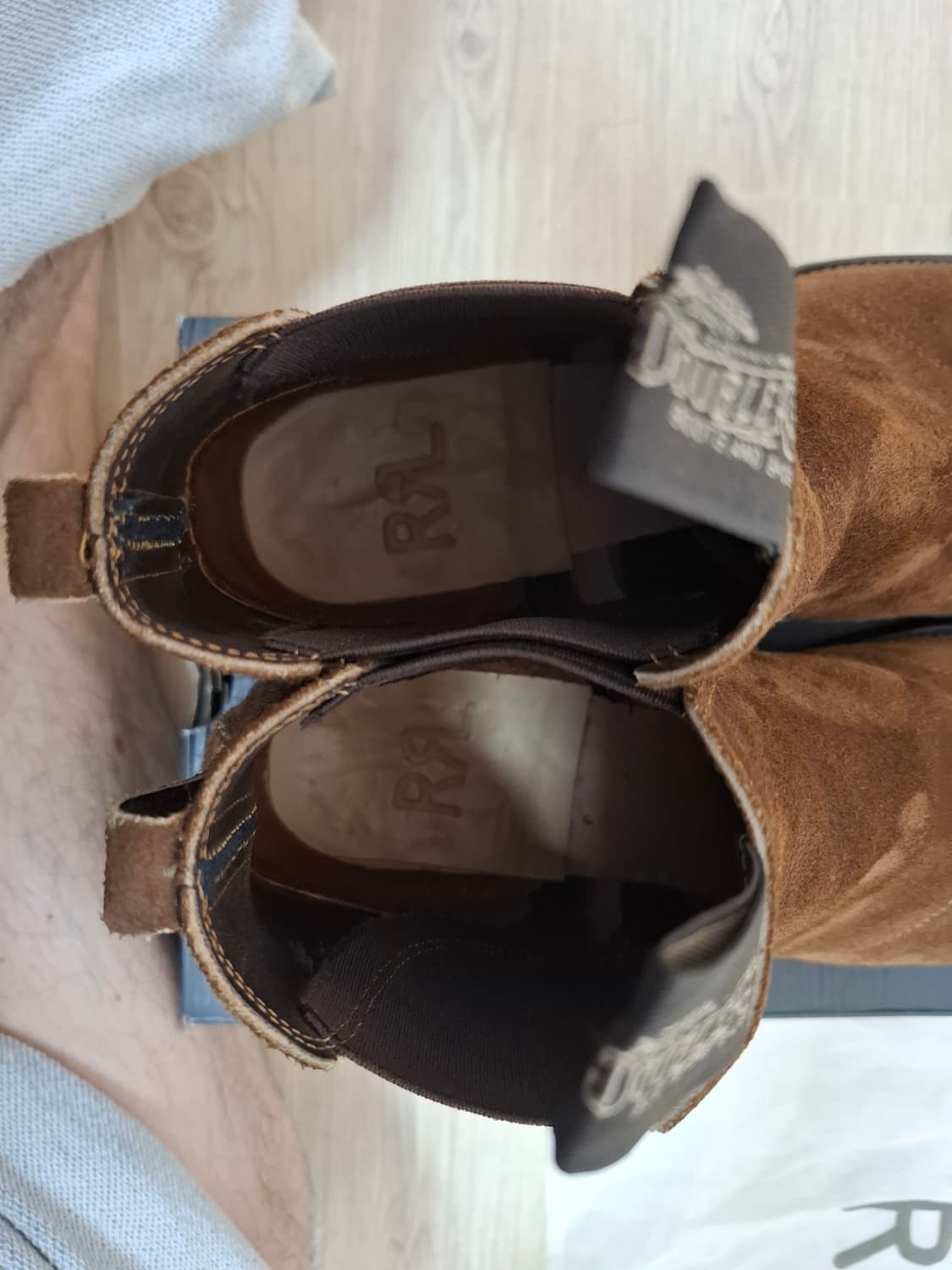 10D 더블알엘 콩그레스 러프아웃 스웨이드 브라운 첼시 부츠 상품이미지8