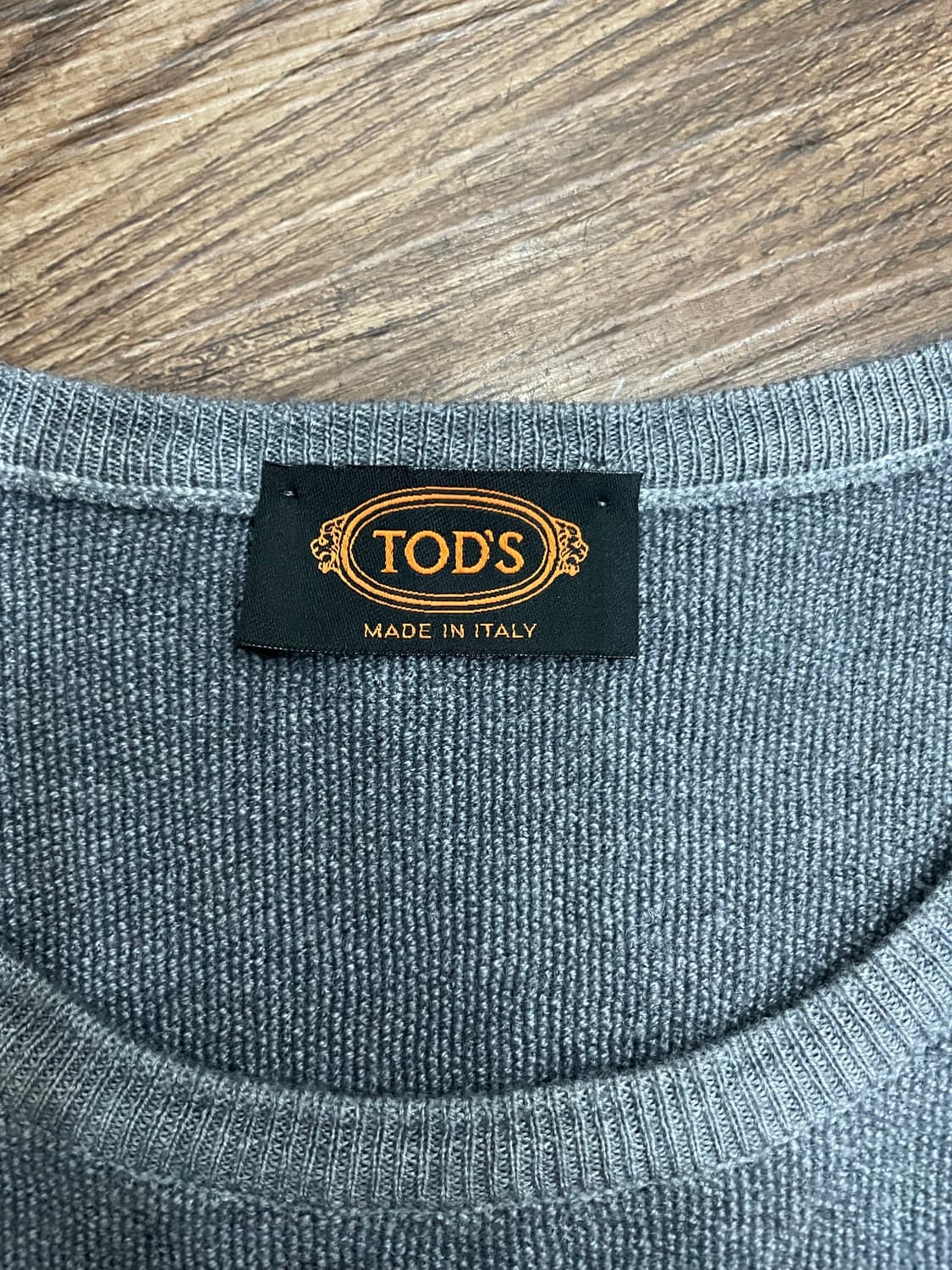 토즈 TODS 버진울 라운드넥 니트 스웨터 그레이 상품이미지6