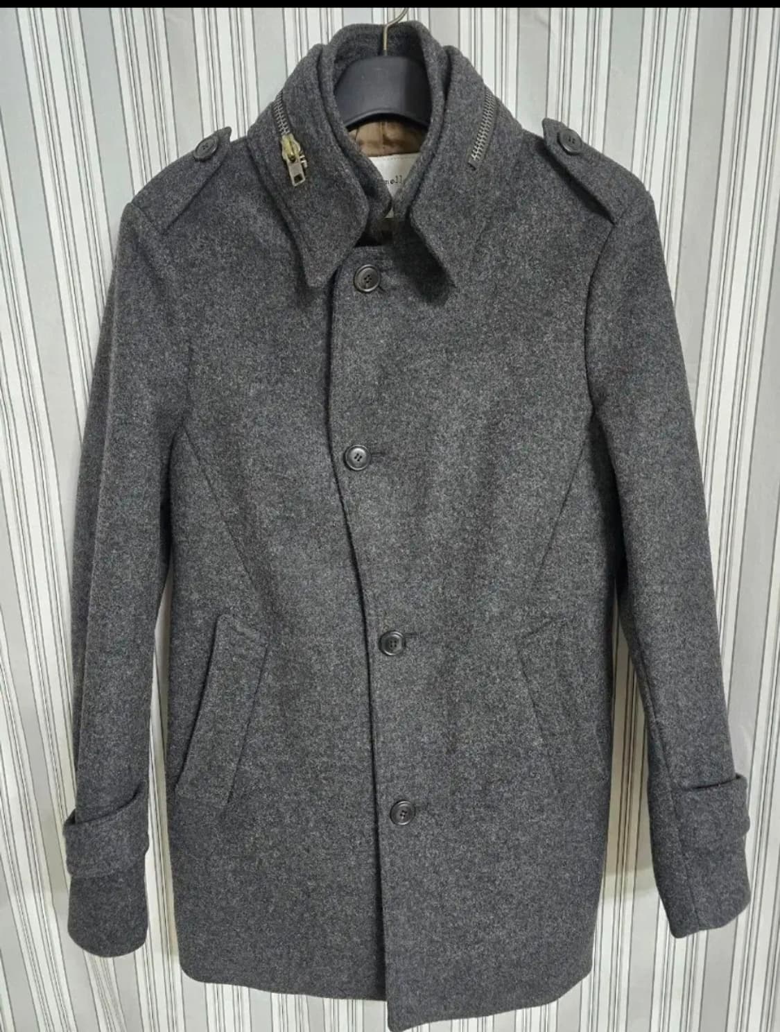 (100) 커스텀멜로우 남성 모혼방 하프코트 상품이미지1