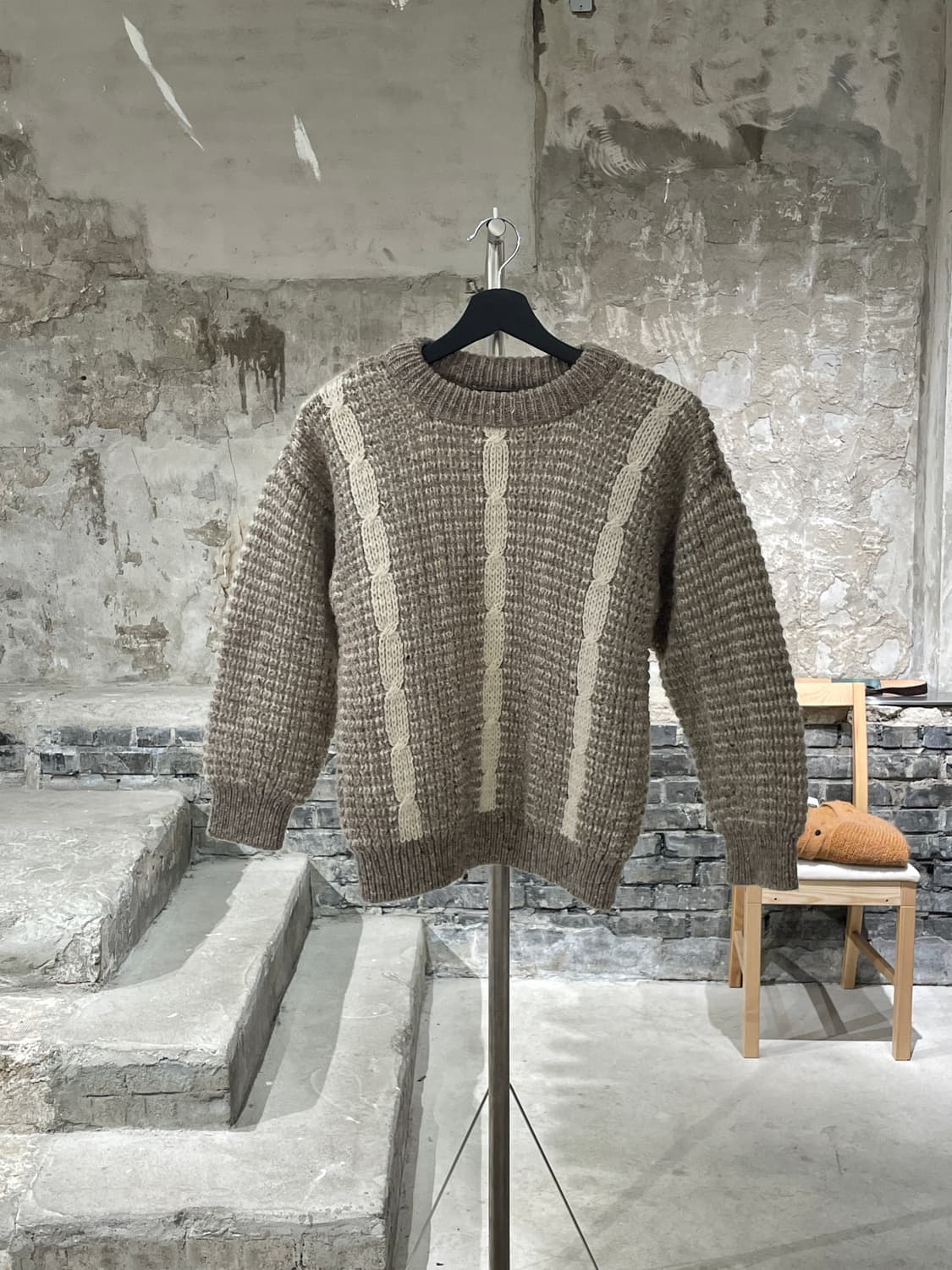 cornel 베이지 헤비울 스웨터 상품이미지1