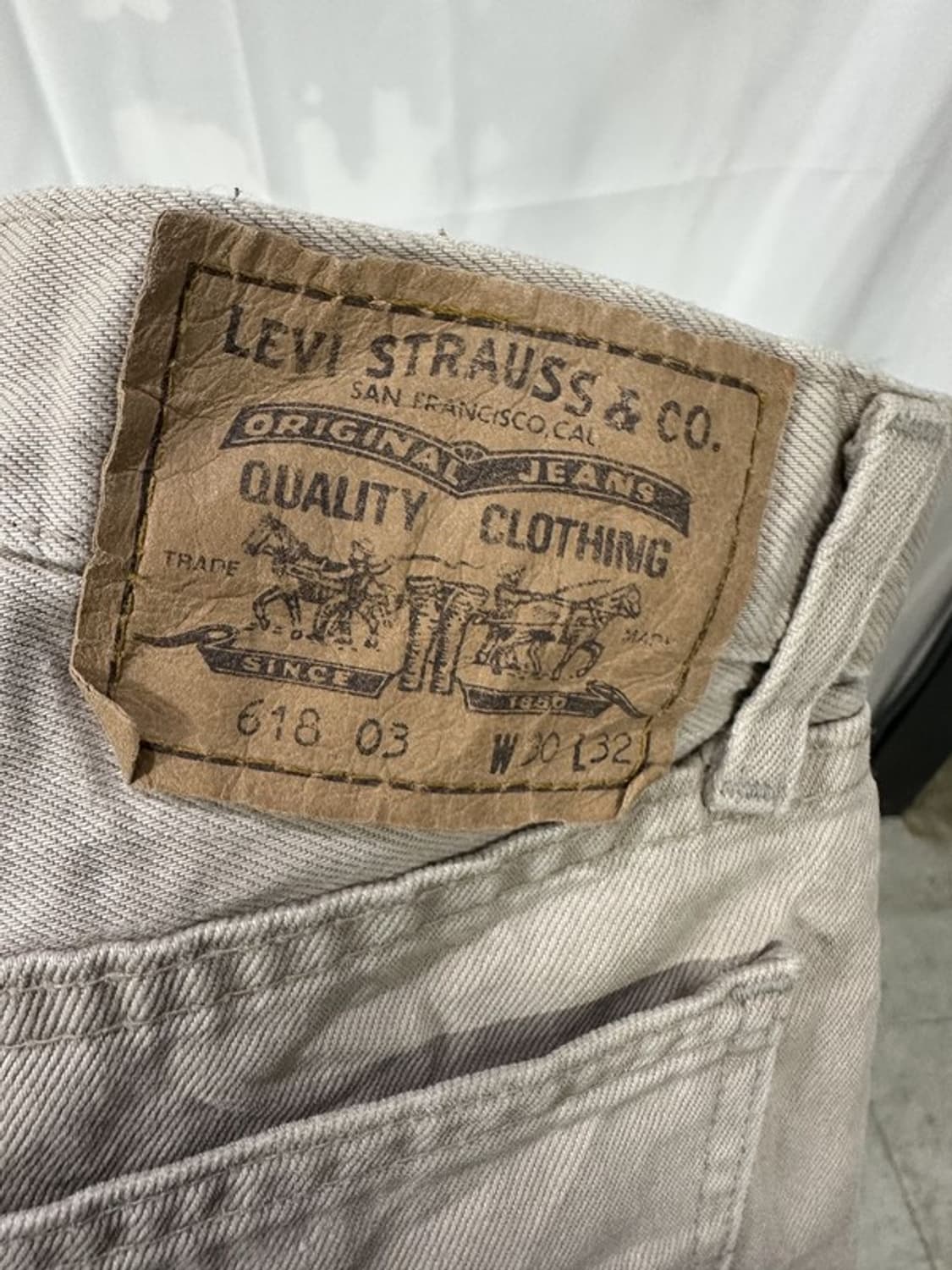 [W30L32] LEVI'S 리바이스618 03 90s UK 베이지데님 상품이미지9