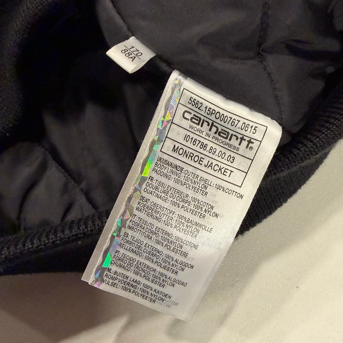 [S] 칼하트 WIP monroe 네이비 워크 자켓 B267 상품이미지8