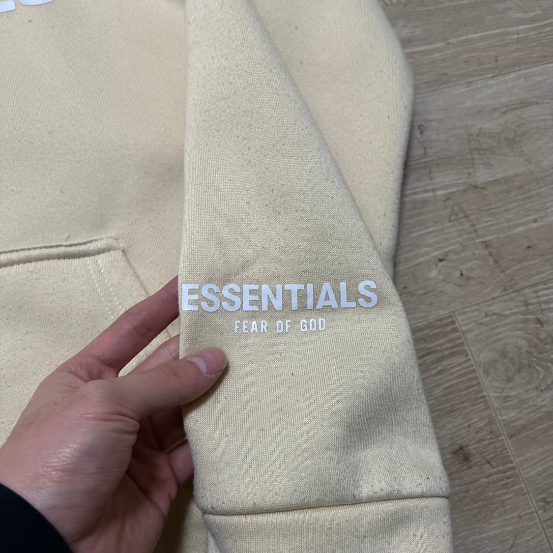 피어오브갓 여성 빅로고 기모 후드티 [파스텔 옐로우] 3XL/115 상품이미지4