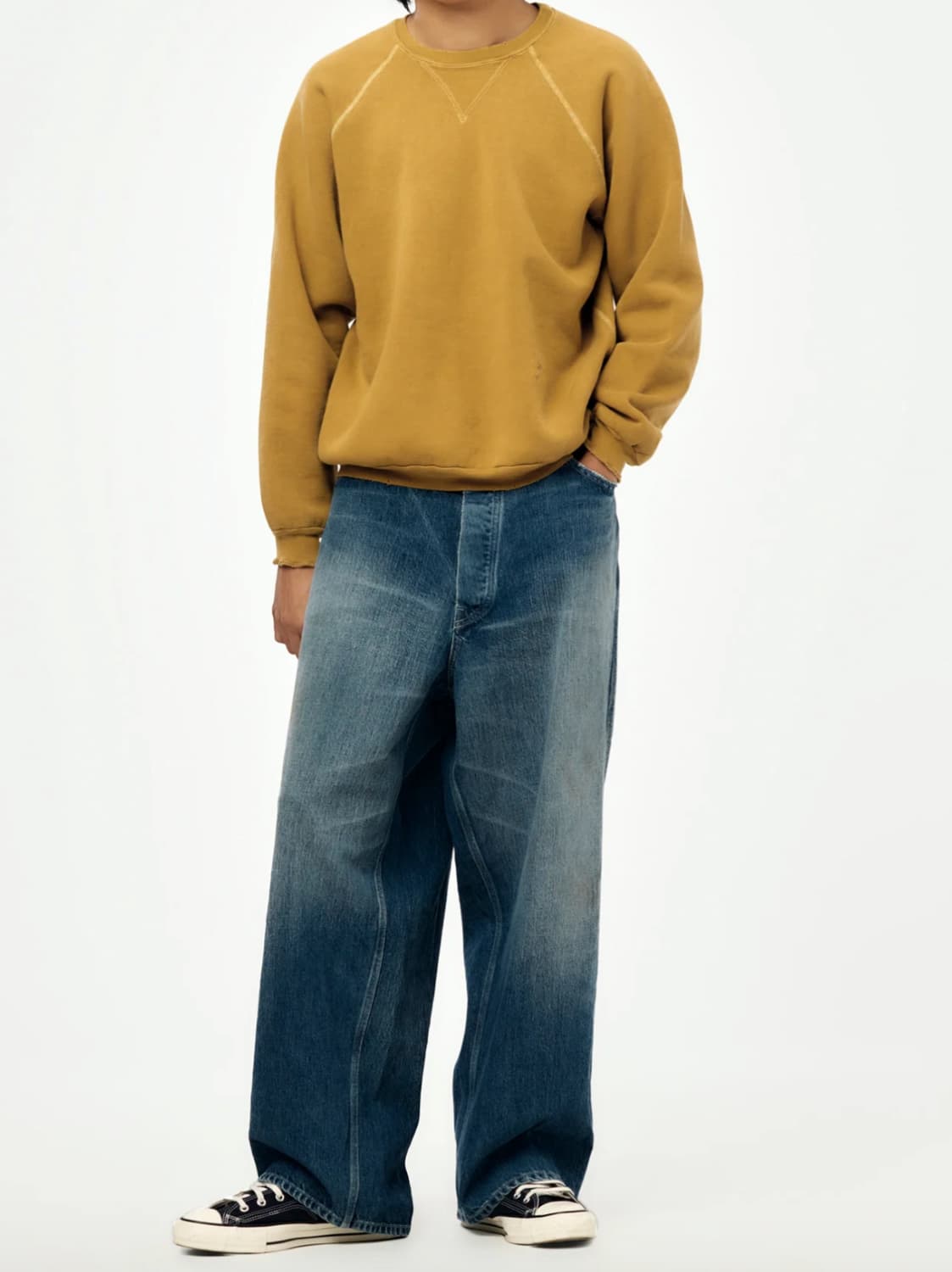 [3] 아프레쎄 vintage denim logger pants 상품이미지4