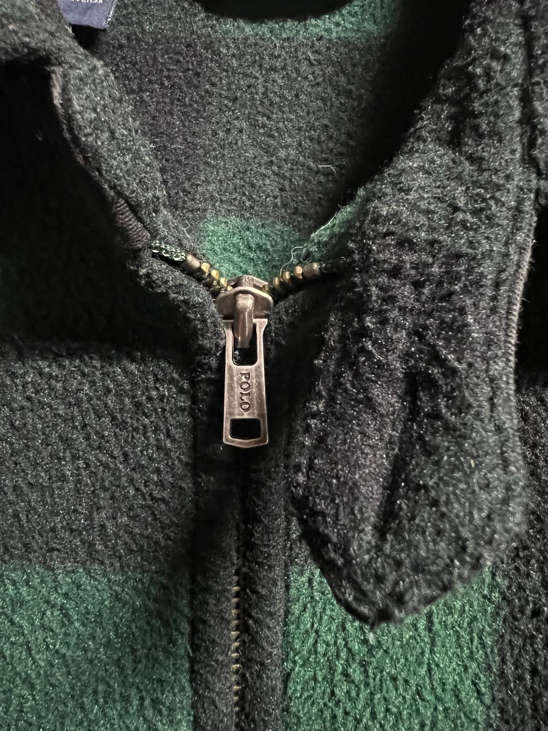 폴로 랄프로렌 그린 체크 플리스 집업 자켓 상품이미지5