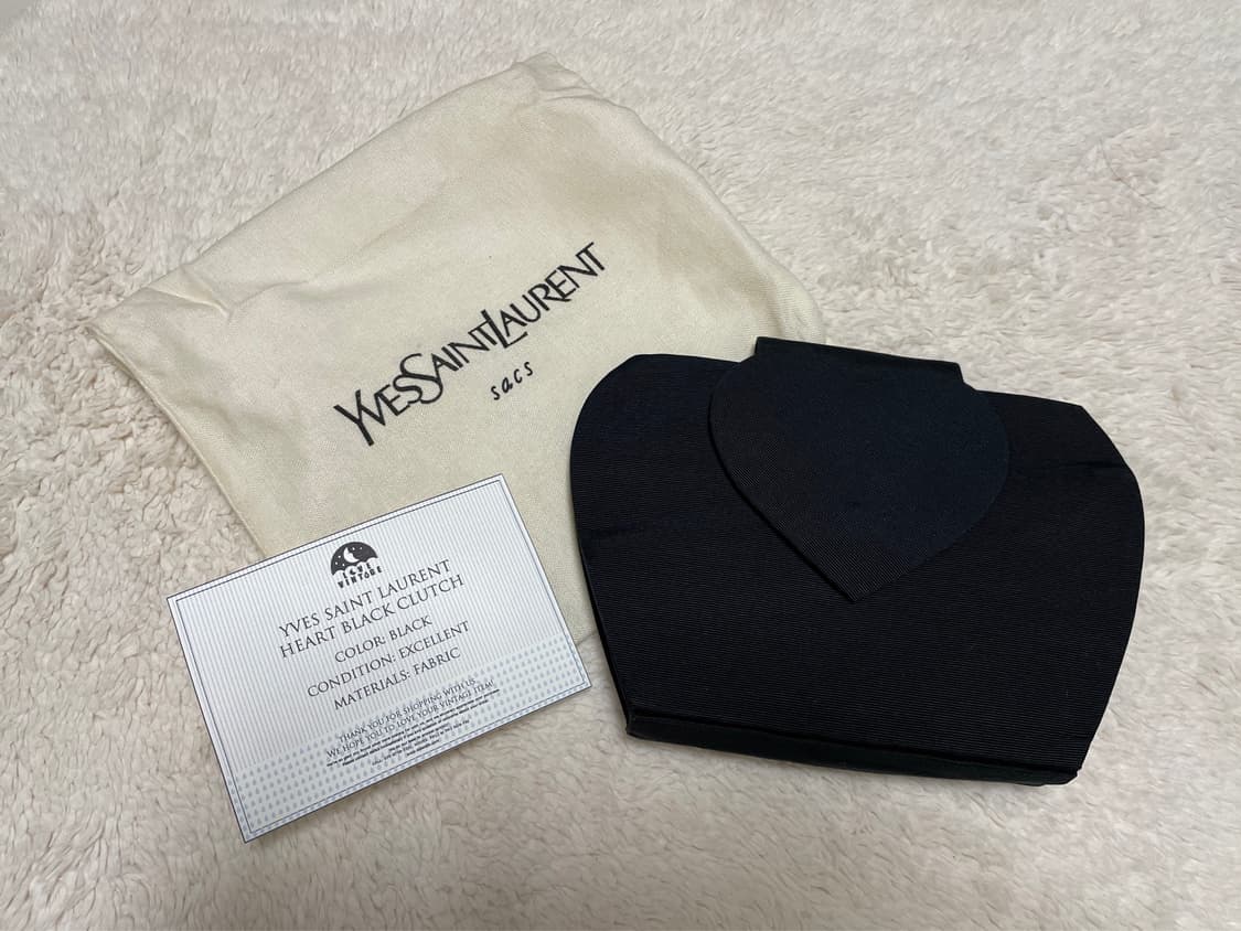 빈티지 입생로랑 yves saint laurent 블랙 하트 클러치 상품이미지1