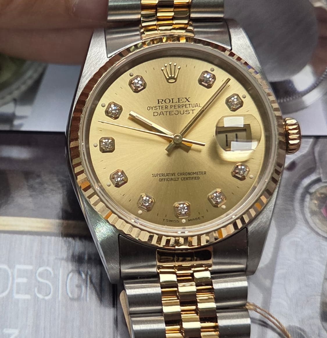 롤렉스 데이저스트 16233 18K콤비 샴골판 10P다이아 쥬빌리줄 (감 상품이미지1