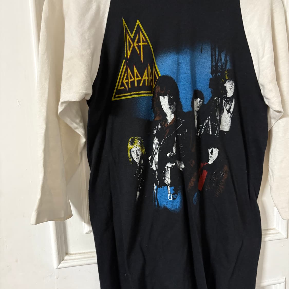 80s DEF LEPPARD 데프레파드 빈티지 밴드티 래글런 티셔츠 상품이미지2