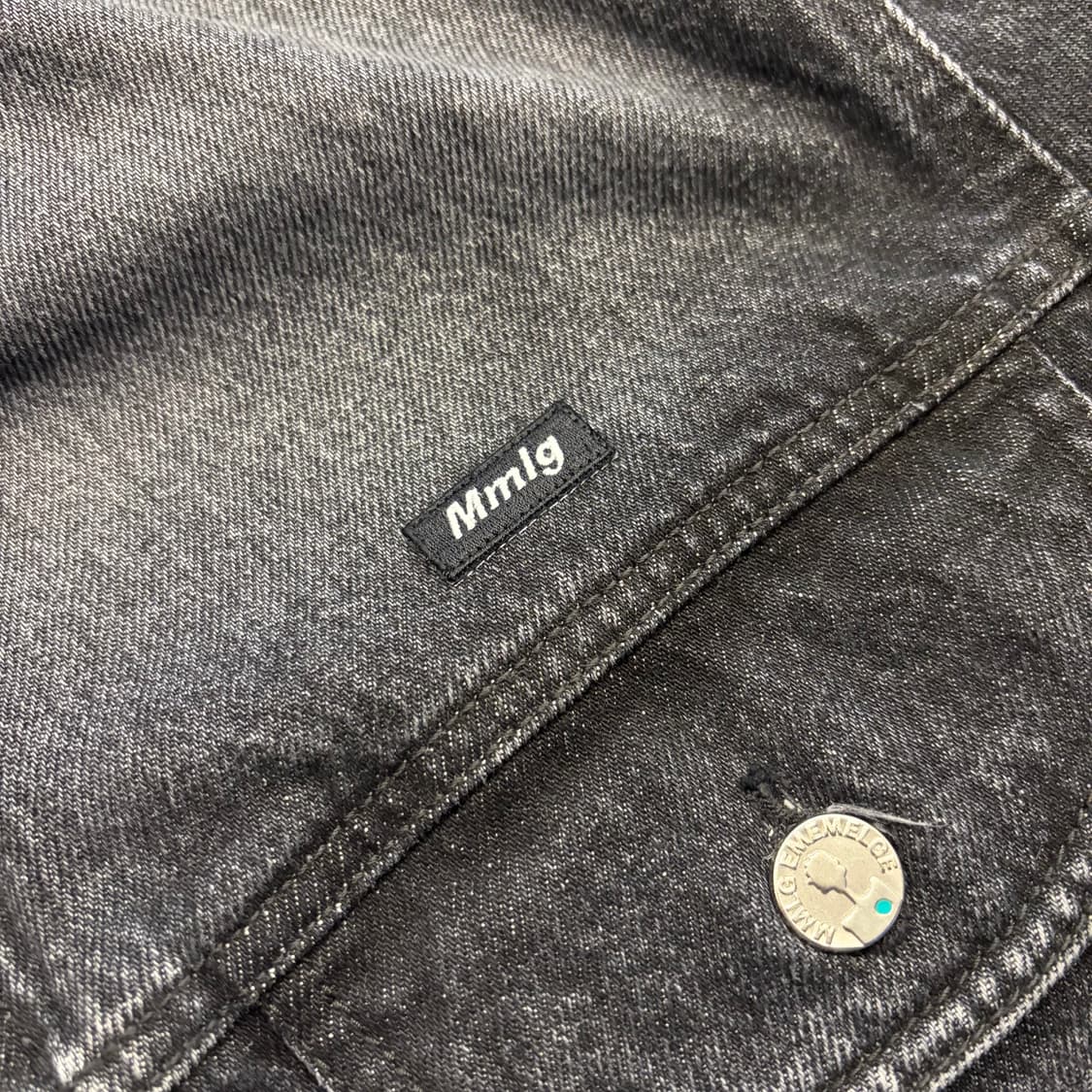 [L] 21ss 엠엠엘지 Mmlg 블랙 워싱 데님 자켓 C497 상품이미지4