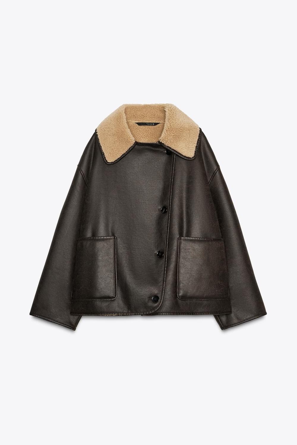 자라 ZW 컬렉션 양면 점퍼 브라운 xs 상품이미지1