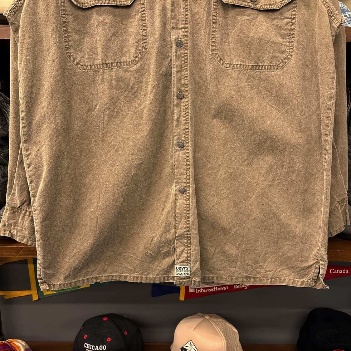 90s 리바이스 빈티지 페이딩 데님 워크자켓 리벳버튼 N961 상품이미지4