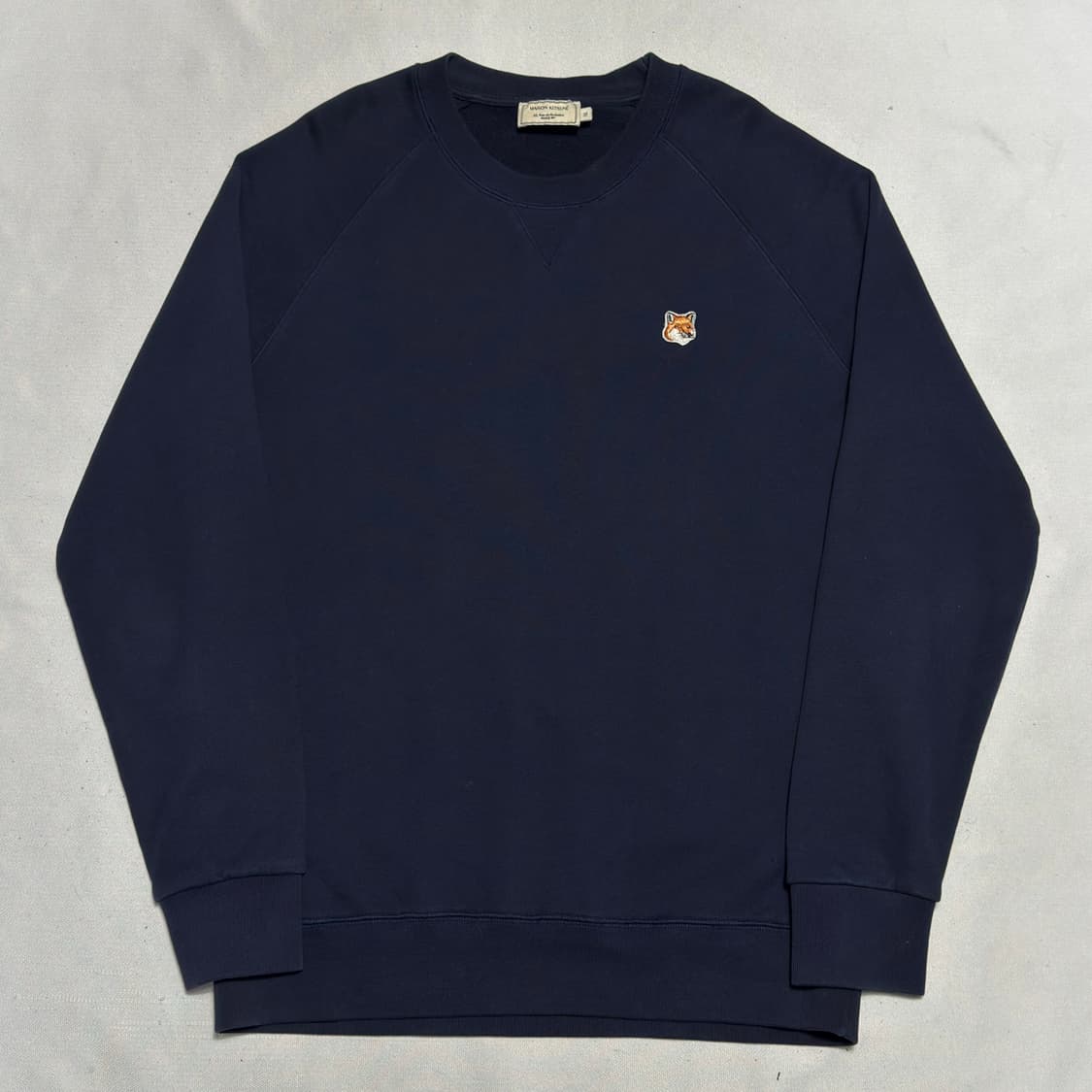 XL 메종키츠네 폭스 헤드 패치 네이비 맨투맨 상품이미지2