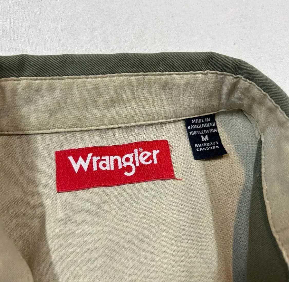 M) Wrangler 랭글러 투포켓 워크웨어 코튼 셔츠 올리브 상품이미지6