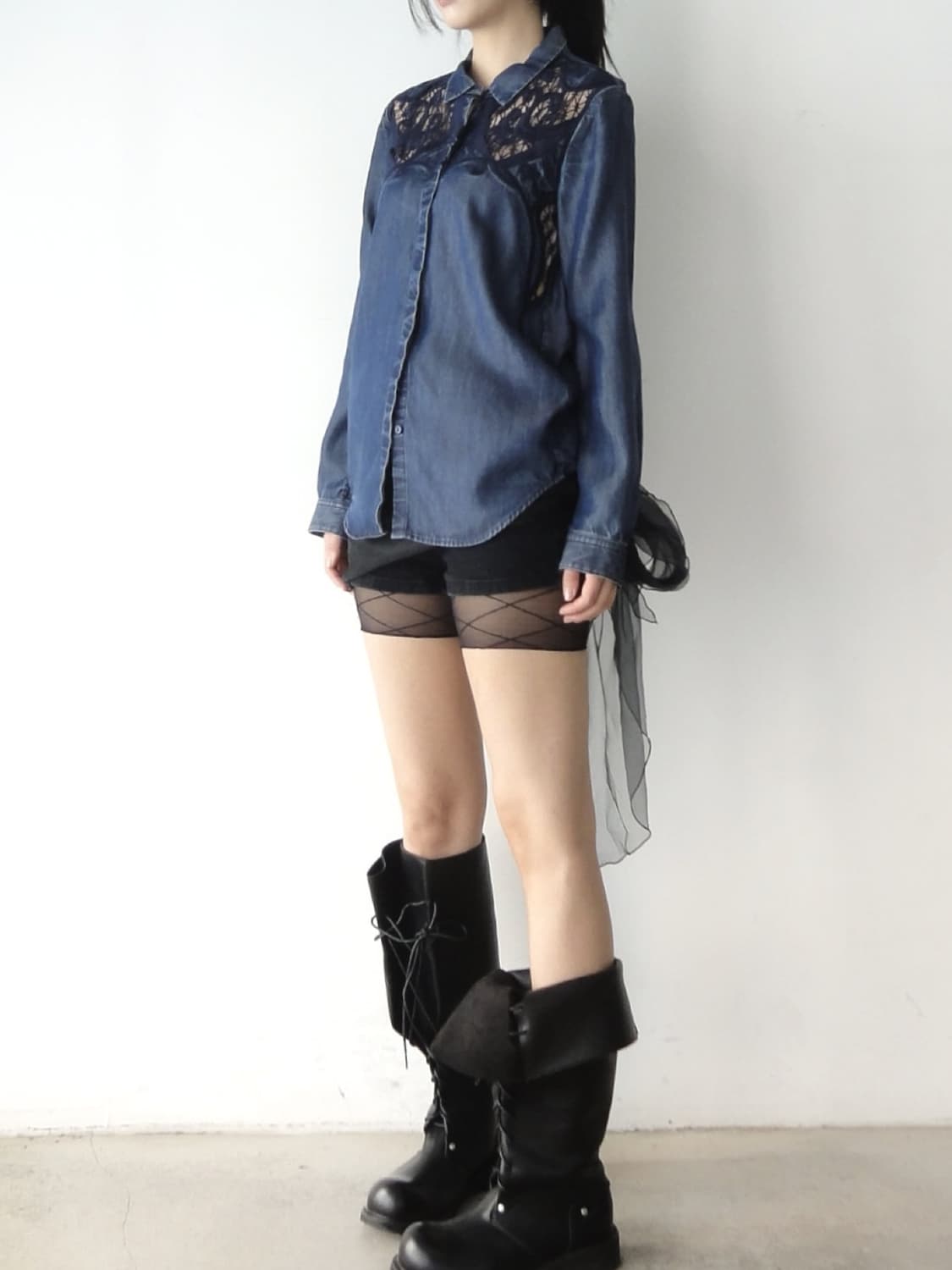 Boho embroidery see through shirt 상품이미지6