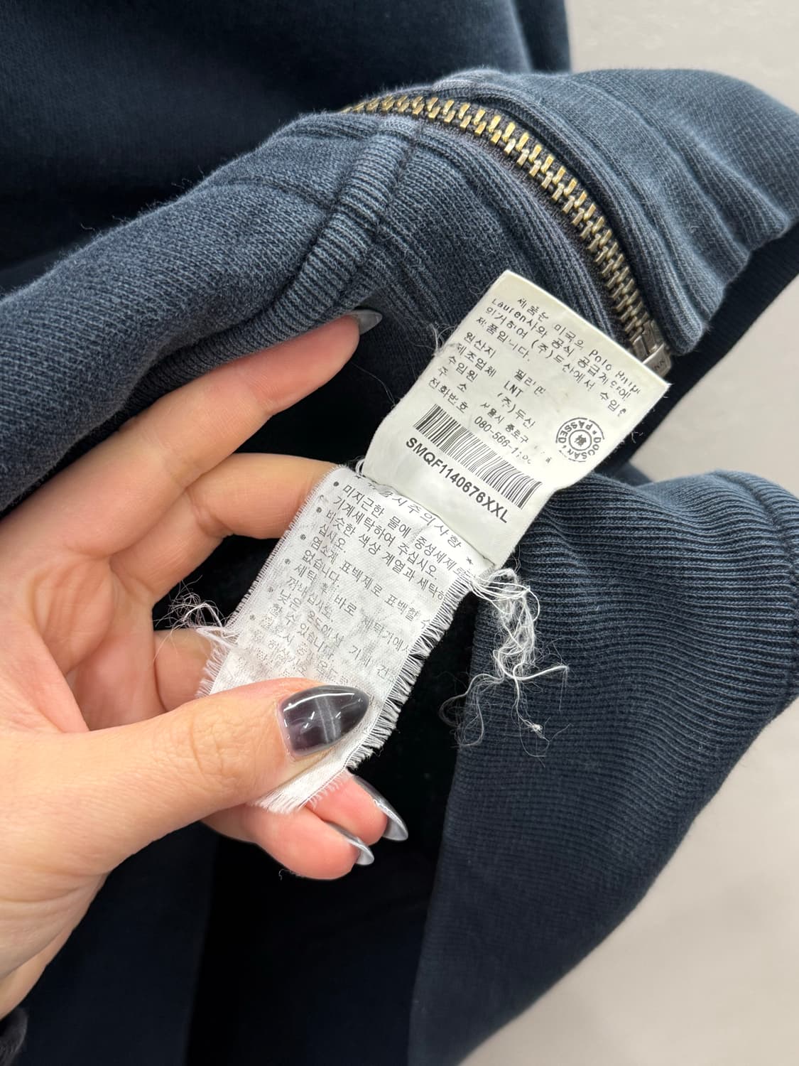 POLO 폴로 랄프로렌 후드집업 네이비 XXL  상품이미지6