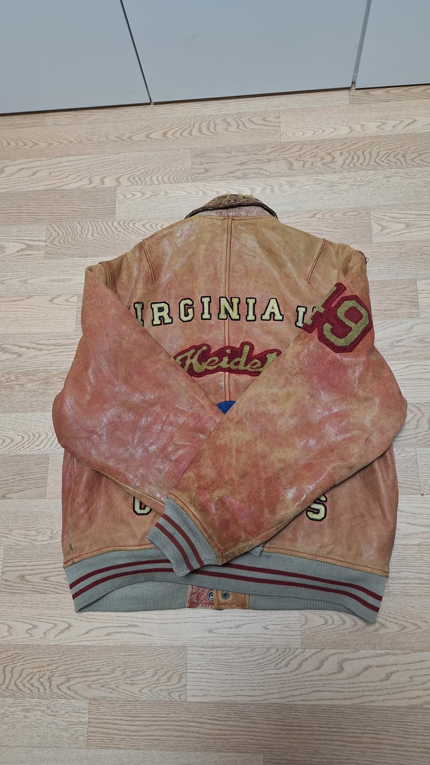 90s USA 빈티지 아비렉스 레더 바시티 자켓 상품이미지9
