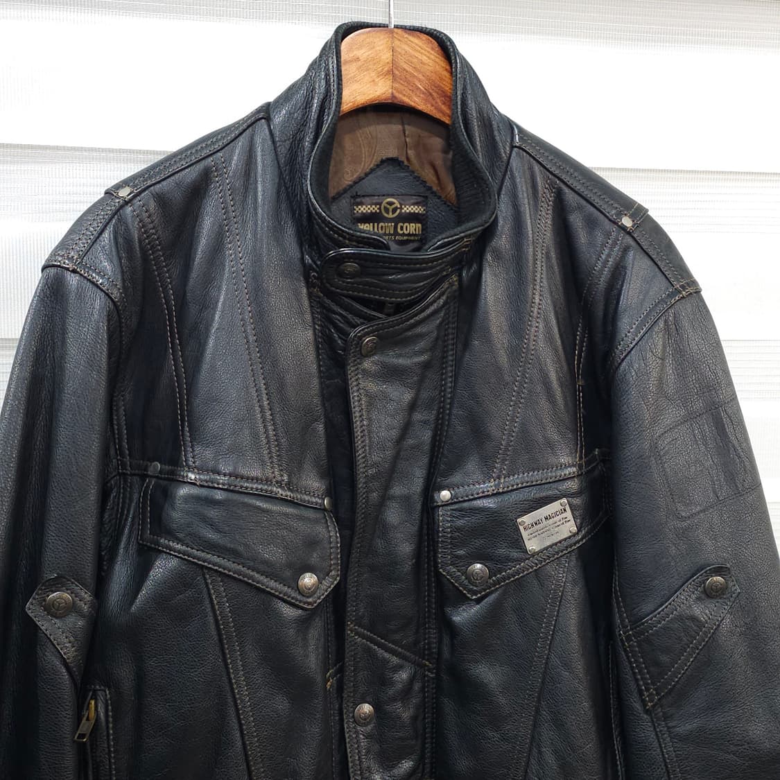 빈티지 YELLOW CORN 레더자켓- M 상품이미지4