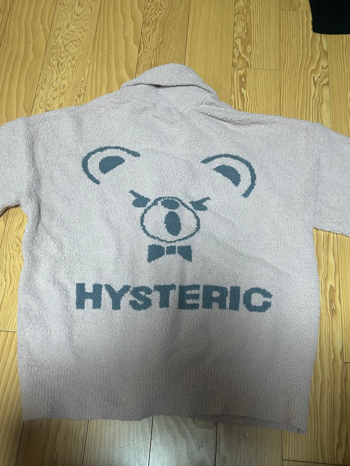 히스테릭 글래머 퍽베어 연핑크 그레이 가디건 상품이미지1