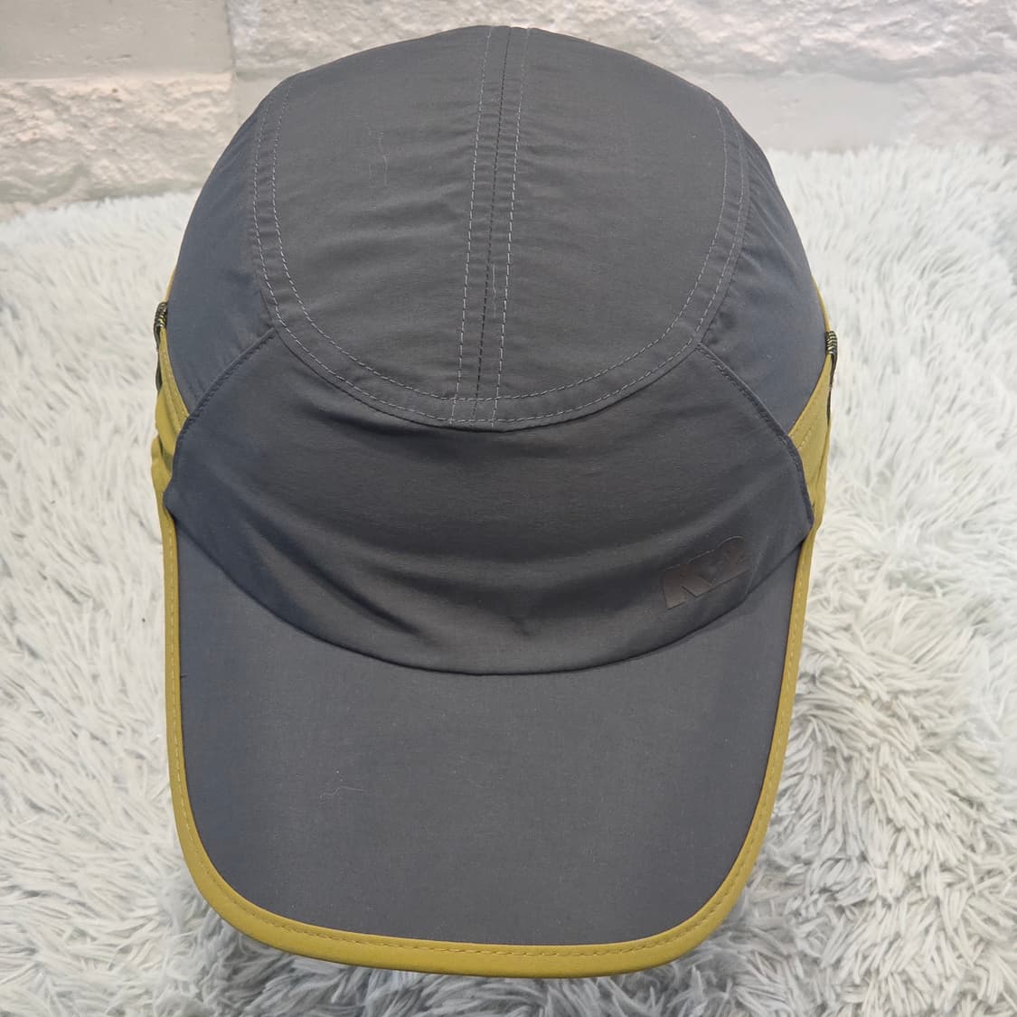 L4-7:K2 테크 라이트 하이킹 캡 그레이x라임 (조절가능58cm) 상품이미지1