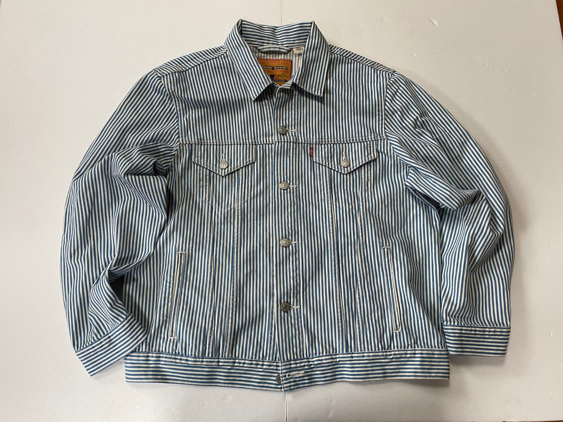 Levi's 프리미엄 스트라이프트러커 자켓 L 상품이미지1