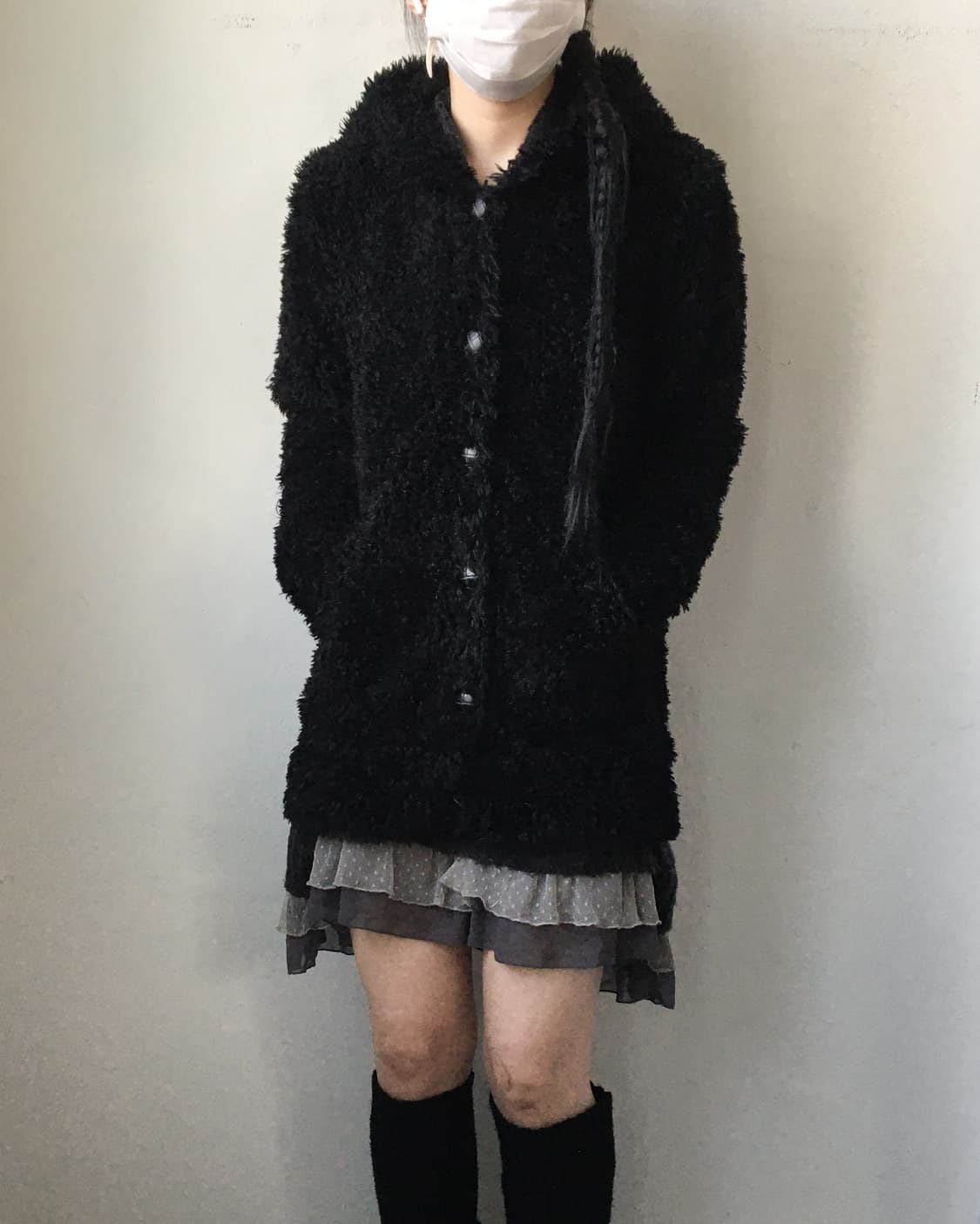 Fake fur hood jacket 상품이미지6