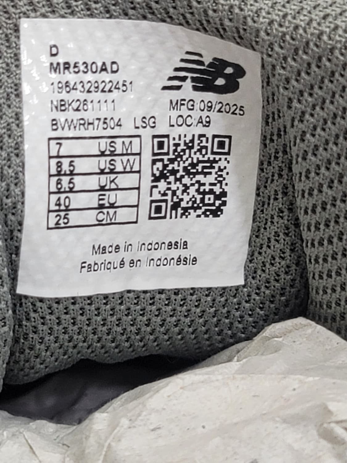 (250)뉴발란스 530 화이트 실버[대전 직거래도 가능] 상품이미지9