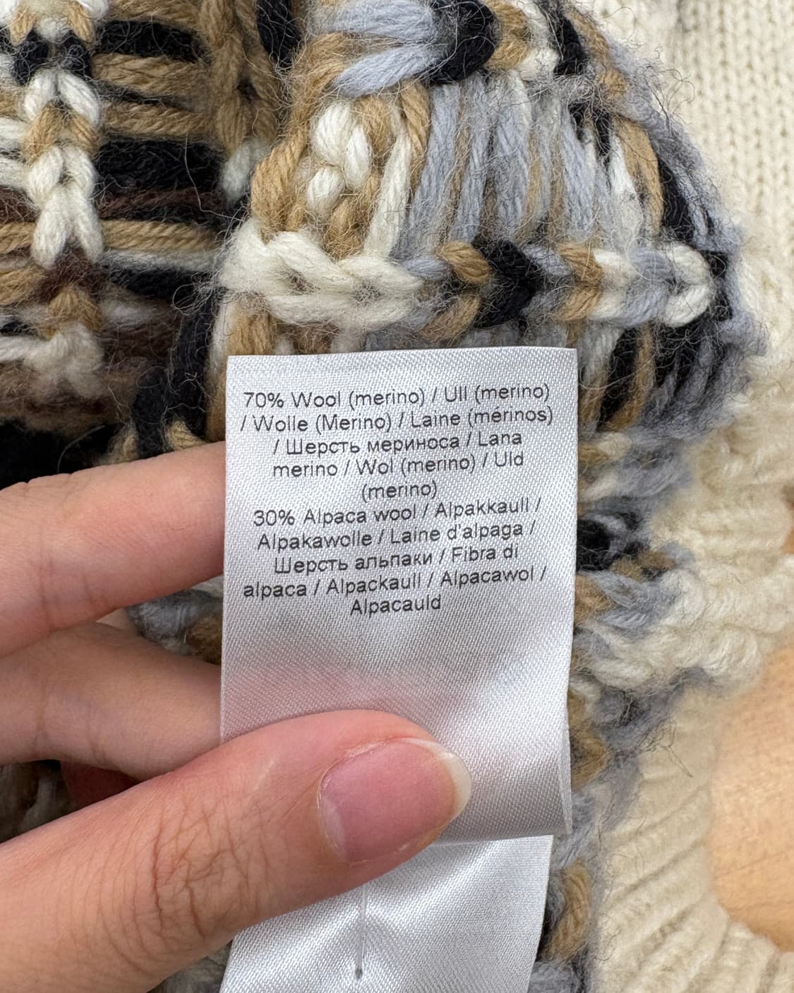 가니 아이보리 노르딕 메리노울 스웨터 상품이미지9