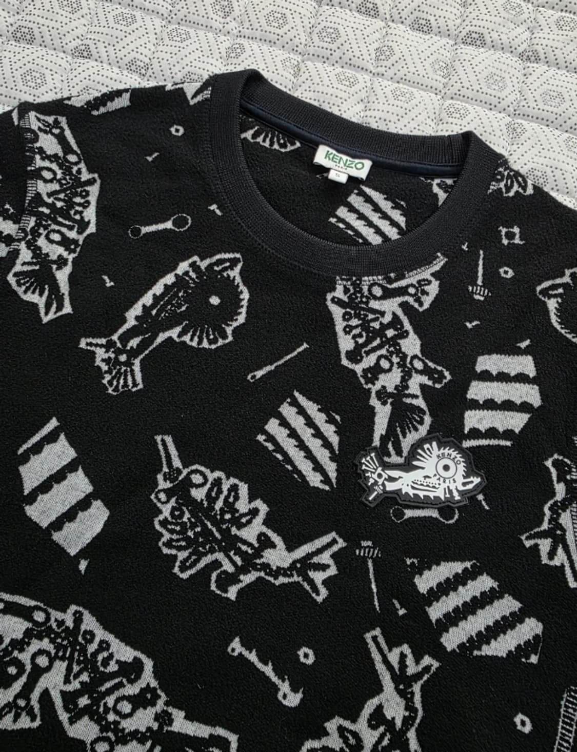 겐조 블랙 패턴 니트 맨투맨 95 상품이미지1