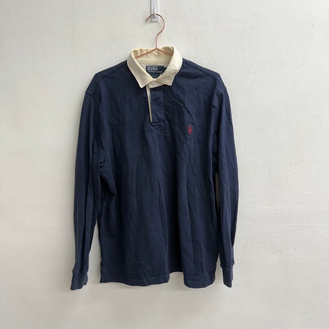 폴로 랄프로렌 네이비 럭비 셔츠 XL 상품이미지1