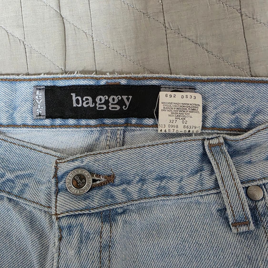 [38X32] 90s 빈티지 리바이스 실버탭 연청 배기핏 ver 라이트 상품이미지4