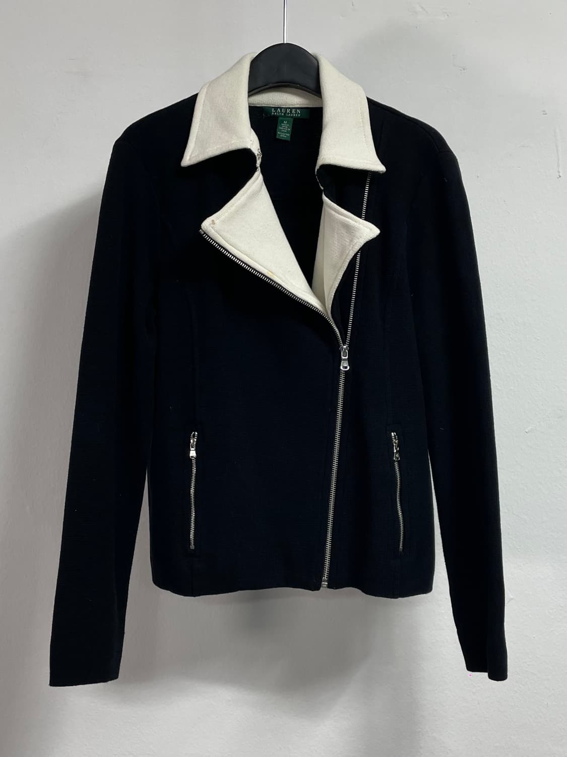 로렌 랄프로렌 우먼스 니트 라이더 집업 자켓 (on.284)  상품이미지1