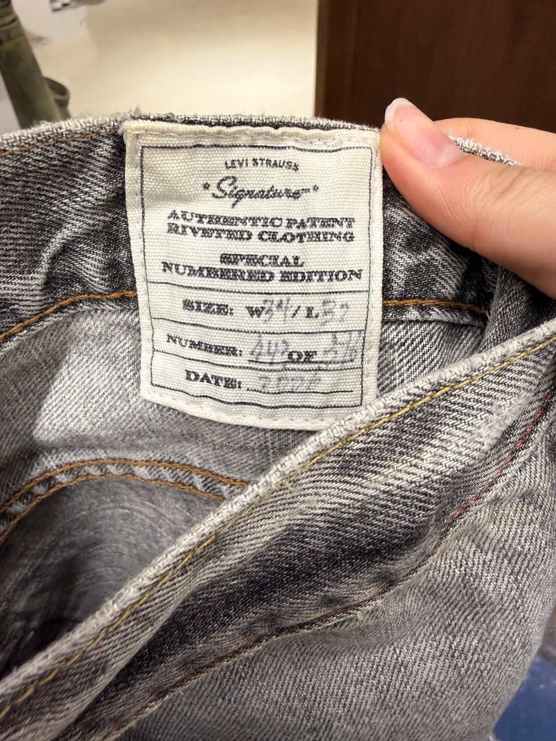 2000s Levis 리바이스 시그니처 리페어 데님 팬츠 상품이미지5