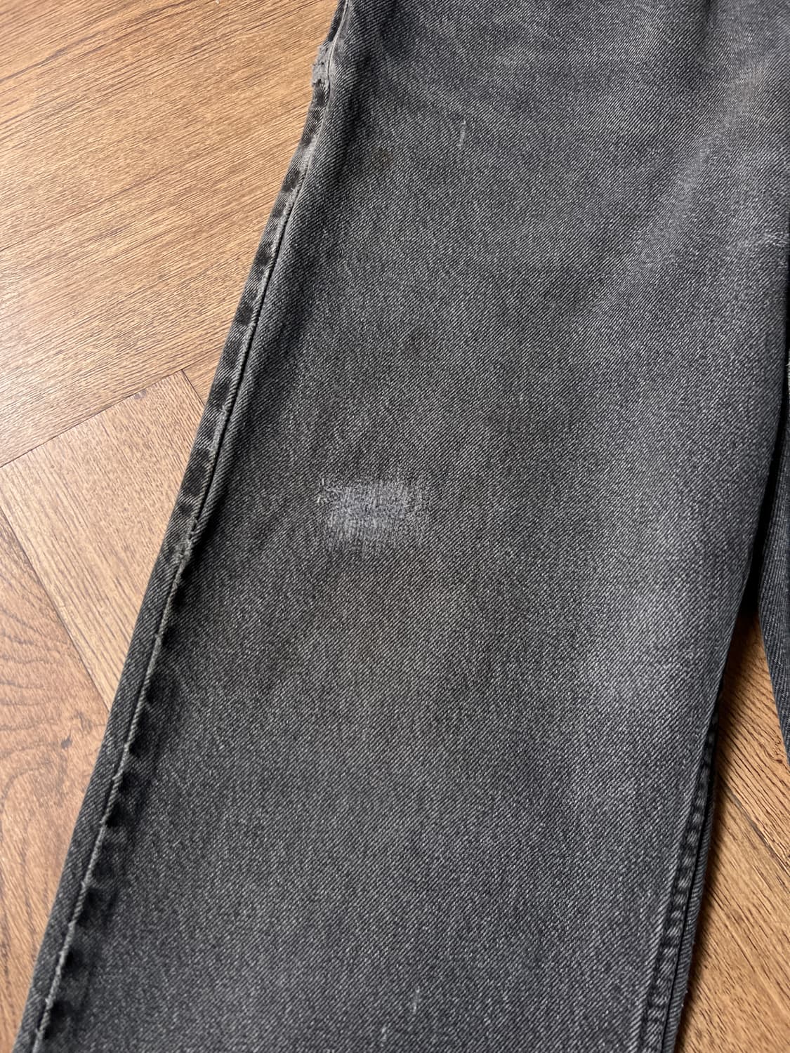 [36]00's 리바이스 505 멕시코제 빈티지 워싱 흑청 데님 팬츠 상품이미지5