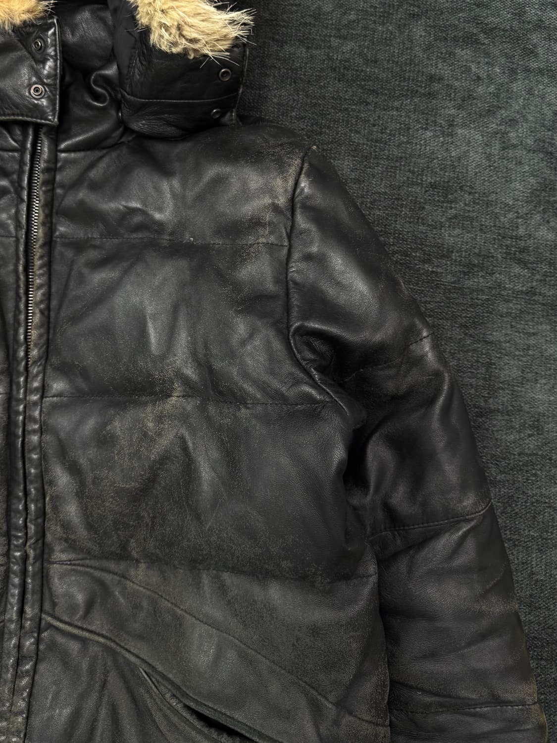 united arrow 레더 다운 푸퍼 상품이미지3