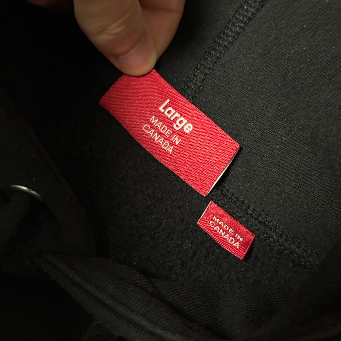 슈프림 24FW 컬리지에이트 아크로님 후드 블랙 상품이미지4