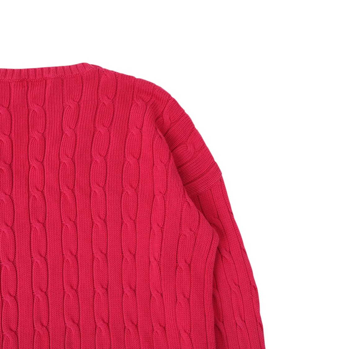 폴로 랄프로렌 핑크 케이블 오버핏 브이넥 니트 상품이미지6