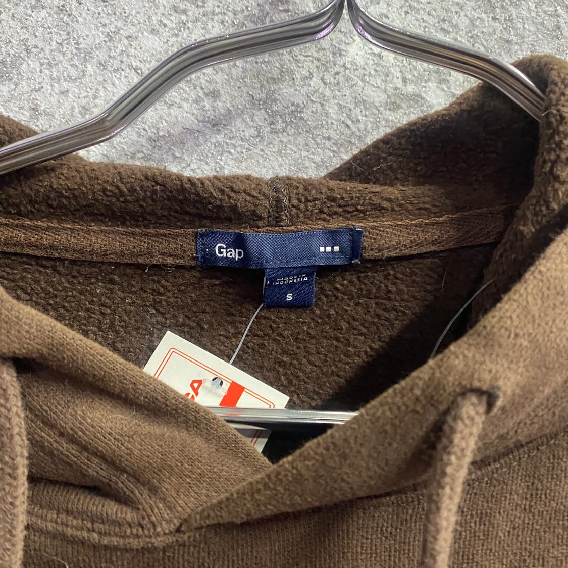 갭 빅로고 브라운 후드 티 B3032 상품이미지4