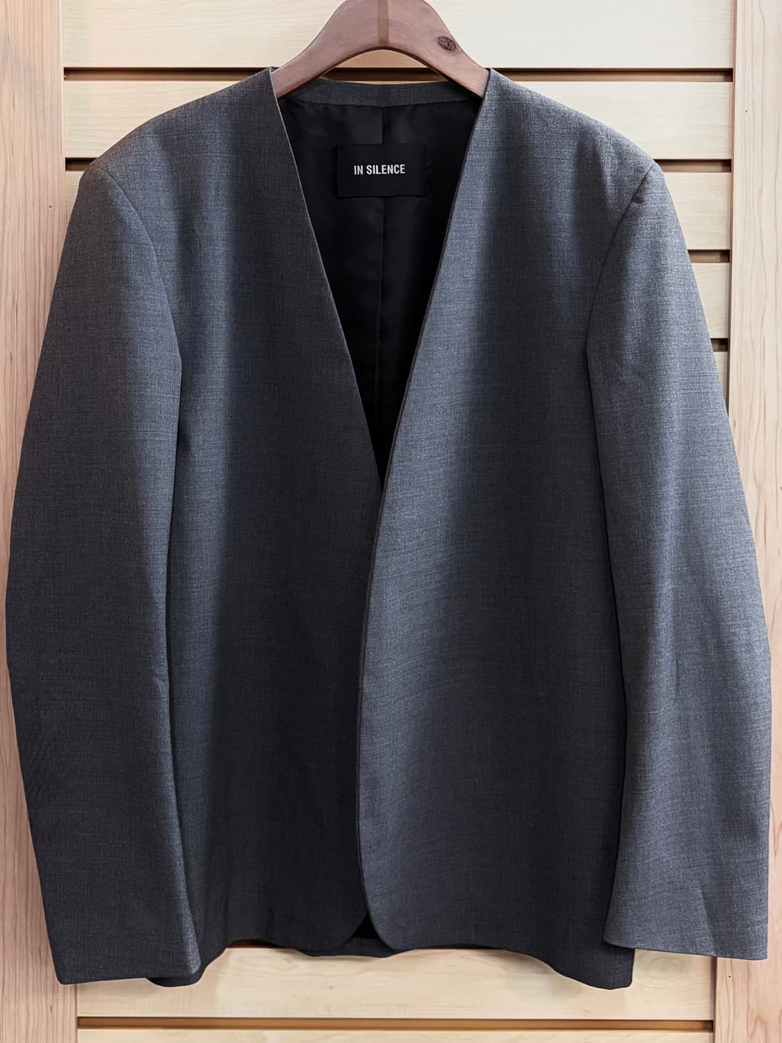 인사일런스 그레이 노카라 블레이저 자켓 M 상품이미지1