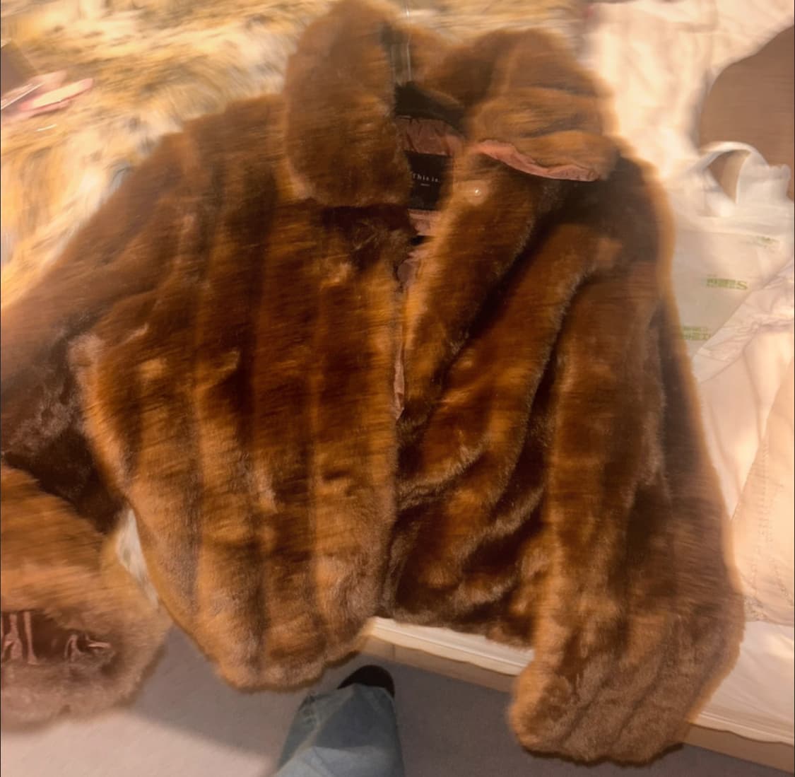 브라운 숏 퍼자켓 상품이미지4