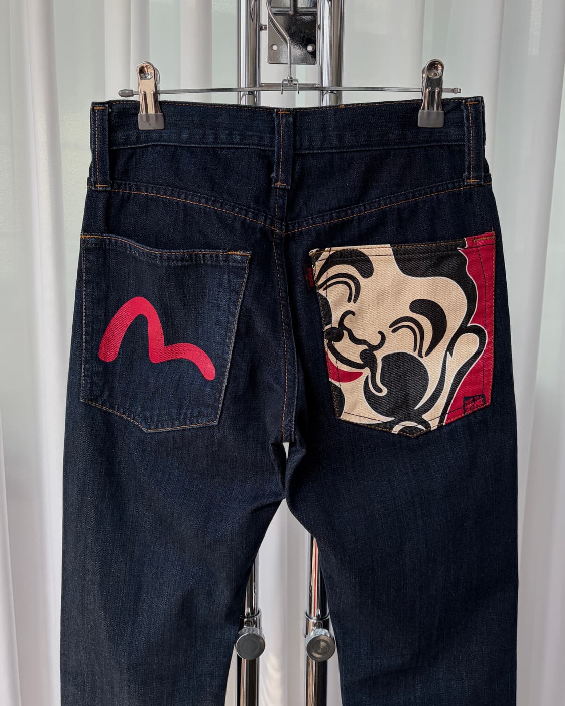 [26인치]에비수 Evisu 올드스쿨 포켓 프린팅 데님 팬츠 상품이미지3